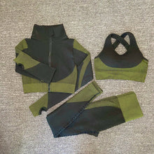 Load image into Gallery viewer, 2/3PCS Seamless Women Yoga Set Workout Sportswear Gym Clothing Fitness Long Sleeve Crop Top High Waist Leggings Sports Suits