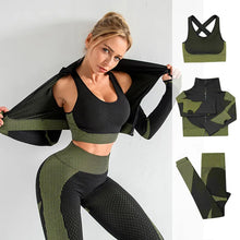 Load image into Gallery viewer, 2/3PCS Seamless Women Yoga Set Workout Sportswear Gym Clothing Fitness Long Sleeve Crop Top High Waist Leggings Sports Suits