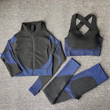 Load image into Gallery viewer, 2/3PCS Seamless Women Yoga Set Workout Sportswear Gym Clothing Fitness Long Sleeve Crop Top High Waist Leggings Sports Suits