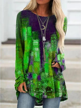 Load image into Gallery viewer, 2024 Newt-Shirt Casual Long Sleeve Crewneck Printed T-Shirt High Quality Comfortable Clothing Large Versio Of Women'S Long Sleev