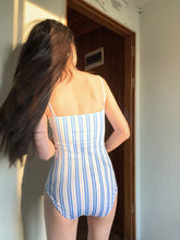Load image into Gallery viewer, New Striped One-piece Swimsuit Women's Simple Ins Style Strapless Girls' Hot Spring Swimsuit