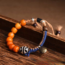 Load image into Gallery viewer, Tibetan Style Woven Bracelet, Agate, Bead, Cotton Thread, Bracelet Headgear, Minority Ethnic Style Couple Bracelet Gift