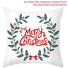 Load image into Gallery viewer, 45cm Christmas Cushion Cover Navidad Merry Christmas Decorations For Home 2023 Xmas Noel Cristmas Ornaments New Year Gifts 2024