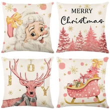 Load image into Gallery viewer, 45cm Merry Christmas Cushion Cover Pillowcase 2023 Christmas Decorations for Home Ornament New Year Christmas Decor