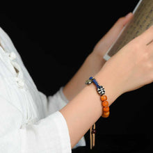 Load image into Gallery viewer, Tibetan Style Woven Bracelet, Agate, Bead, Cotton Thread, Bracelet Headgear, Minority Ethnic Style Couple Bracelet Gift