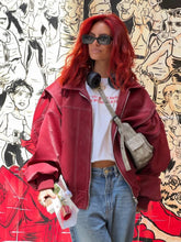 Load image into Gallery viewer, Casual Zipper Solid Color Women's Pu Leather Jacket Retro Lapel Long Sleeved Short Coat 2024 Ladies High Street Fall Outerwears