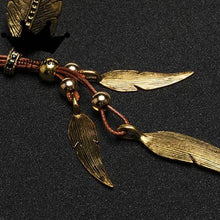 Load image into Gallery viewer, Fashion New Gold Color Boho Style Rope Chain Leaf Feather Pattern Pendant Ladies High Jewelry Choker Personality Necklace