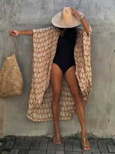 Load image into Gallery viewer, Fitshinling Summer Vintage Kimono Swimwear Halo Dyeing Beach Cover Up With Sashes Oversized Long Cardigan Holiday Sexy Covers