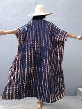Load image into Gallery viewer, Fitshinling Summer Vintage Kimono Swimwear Halo Dyeing Beach Cover Up With Sashes Oversized Long Cardigan Holiday Sexy Covers