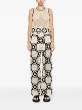 Load image into Gallery viewer, Hollow Out Knitted Sets for Women Sleeveless O-neck Short Vest Flower Knitting Pants Elegant Women's Sets Simple Vintage 2 Piece