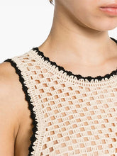 Load image into Gallery viewer, Hollow Out Knitted Sets for Women Sleeveless O-neck Short Vest Flower Knitting Pants Elegant Women's Sets Simple Vintage 2 Piece