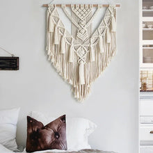 Load image into Gallery viewer, Macrame Woven Wall Hanging Boho Home Chic Bohemian Geometric Art Decor Beautiful Apartment Dorm Room Decoration Tapestry