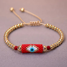 Load image into Gallery viewer, Woven Evil Eye Bracelet Handmade Bohemian Bead Ladies Boho Style Summer Pink For Women Fashion Jewelry Men Ibiza Personalized Braided Rvs Colored Thread Aesthetic Lgbt Turkish Lucky Protection Against Gift
