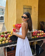 Load image into Gallery viewer, Summer New Women's Clothing Suspender V-neck Solid Color Versatile Backless Dress