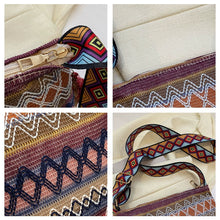 Load image into Gallery viewer, Small Fresh Ethnic Style Crossbody Bag for Women's New Fashion Versatile Wide Shoulder Strap Single Shoulder Bag Tassel Bucket Bag