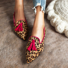 Load image into Gallery viewer, New Fashion Pointed Muller Shoes 40-43 Size Leopard Pattern Casual Single Shoe