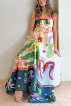 Load image into Gallery viewer, New Suspender Printed Sleeveless Large Swing Dress