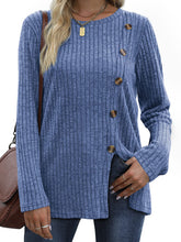 Load image into Gallery viewer, Button Up T-shirt for Women's New Fashion Autumn Casual Solid Color Long Sleeved T-shirt for Women