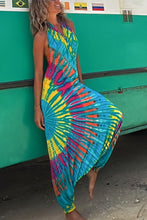 Load image into Gallery viewer, Summer Print Casual Hanging Neck V-Neck Open Back Style Large Swing Sexy jumpsuit