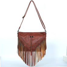 Load image into Gallery viewer, Rivet Soft Leather Trend Casual Rivet Tassel Bag Single Shoulder Diagonal Cross Women's Bag