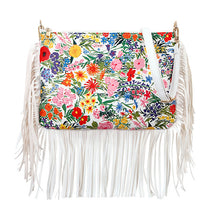 Load image into Gallery viewer, Fashionable and Personalized Printed Tassel Bag, One Shoulder Crossbody Bag, Rose Large Bag, Women's Bag