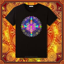 Load image into Gallery viewer, Grand Perfection Victory Mantra Wheel Print Summer Bottom Male and Female Couple Short-sleeved T-shirt