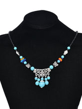 Load image into Gallery viewer, Ethnic Style Tibetan Headwear, Forehead Chain, Turquoise Tassel, Earrings, Hair Accessories