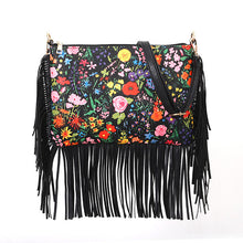 Load image into Gallery viewer, Fashionable and Personalized Printed Tassel Bag, One Shoulder Crossbody Bag, Rose Large Bag, Women's Bag