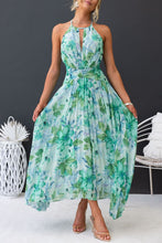 Load image into Gallery viewer, Summer Women's Neck Hanging Sleeveless V-Neck Printed Large Swing Long Dress Dress