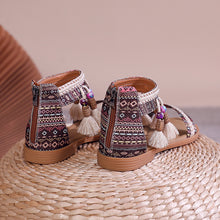 Load image into Gallery viewer, Bohemian Summer New Ethnic Fairy Open Toe Beaded Roman Sandals