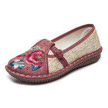 Load image into Gallery viewer, Ethnic Style New Fashion Single Shoes Woven Embroidered Shoes Soft Sole Mom's Shoes