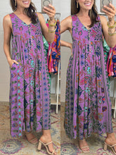 Load image into Gallery viewer, Summer New Women's Retro Print Loose Sleeveless jumpsuit