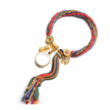 Load image into Gallery viewer, Handmade Woven Tibetan Style Reincarnation Knot Bracelet, Artistic Bracelet, Ethnic Style, Original Year, Red Bracelet