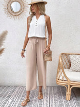 Load image into Gallery viewer, Summer Sweet Off Shoulder V-Neck Design Feel Shirt Sweet Bamboo Cotton Hanging Neck Top