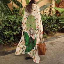 Load image into Gallery viewer, Printed Long Sun Protection Cardigan for Women's Swimwear, Paired with Bikini Cover Up for Women's Vacation Beach