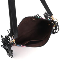 Load image into Gallery viewer, Fashionable and Personalized Printed Tassel Bag, One Shoulder Crossbody Bag, Rose Large Bag, Women's Bag
