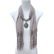 Load image into Gallery viewer, Alloy Jewelry Scarf, Pendant Scarf, Polyester Sweat Cloth 180x40 Women's Autumn and Winter Scarf