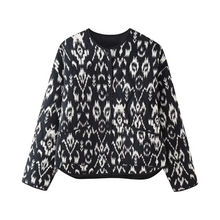 Load image into Gallery viewer, 2024 Spring New Women's Fashion and Elegance Short and Versatile Printed Quilted Round Face Jacket Coat