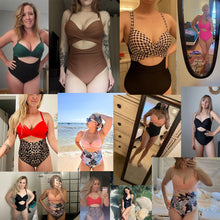 Load image into Gallery viewer, Push Up One Piece Swimsuit Women 2023 Cut Out Swimwear Female High Waist Beachwear XL Halter Monokini Women Swimsuit One Piece