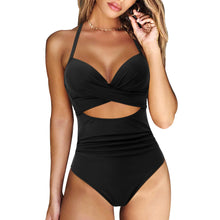 Load image into Gallery viewer, Push Up One Piece Swimsuit Women 2023 Cut Out Swimwear Female High Waist Beachwear XL Halter Monokini Women Swimsuit One Piece