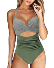 Load image into Gallery viewer, Push Up One Piece Swimsuit Women 2023 Cut Out Swimwear Female High Waist Beachwear XL Halter Monokini Women Swimsuit One Piece
