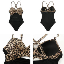 Load image into Gallery viewer, Push Up One Piece Swimsuit Women 2023 Cut Out Swimwear Female High Waist Beachwear XL Halter Monokini Women Swimsuit One Piece
