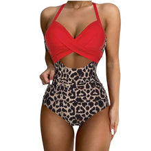 Load image into Gallery viewer, Push Up One Piece Swimsuit Women 2023 Cut Out Swimwear Female High Waist Beachwear XL Halter Monokini Women Swimsuit One Piece