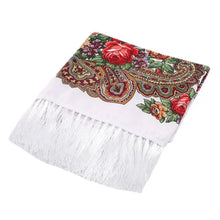 Load image into Gallery viewer, Retro Printed Scarf Winter Boho Shawl Autumn And Winter Warm Cotton Russian Women'S Shawl Ethnic Style Tassel Scarf Shawl 1pc