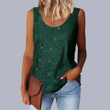 Load image into Gallery viewer, Women's Loose-Fit Round Neck Vest Polyester Fiber Metal Patch Decorative Women's Sweater