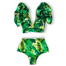 Load image into Gallery viewer, Two-Pieces Women Floral 2025 Push-Up Padded Bra Ruffles Bandage Bikini Set Swimsuit Swimwear Bathing Suit Beachwear Biquini