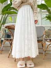 Load image into Gallery viewer, Vintage Women's Lace Crochet Umbrella Long Skirts Bohemian High Waist Hollow Out Female Maxi Skirts Spring Summer