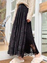 Load image into Gallery viewer, Vintage Women's Lace Crochet Umbrella Long Skirts Bohemian High Waist Hollow Out Female Maxi Skirts Spring Summer
