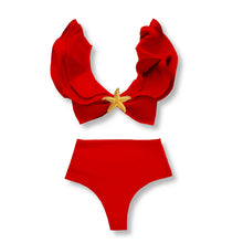 Load image into Gallery viewer, Two-Pieces Women Floral 2025 Push-Up Padded Bra Ruffles Bandage Bikini Set Swimsuit Swimwear Bathing Suit Beachwear Biquini