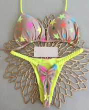 Load image into Gallery viewer, New Women's Bikini Split Print Swimwear Fashion G-string Beach Holiday